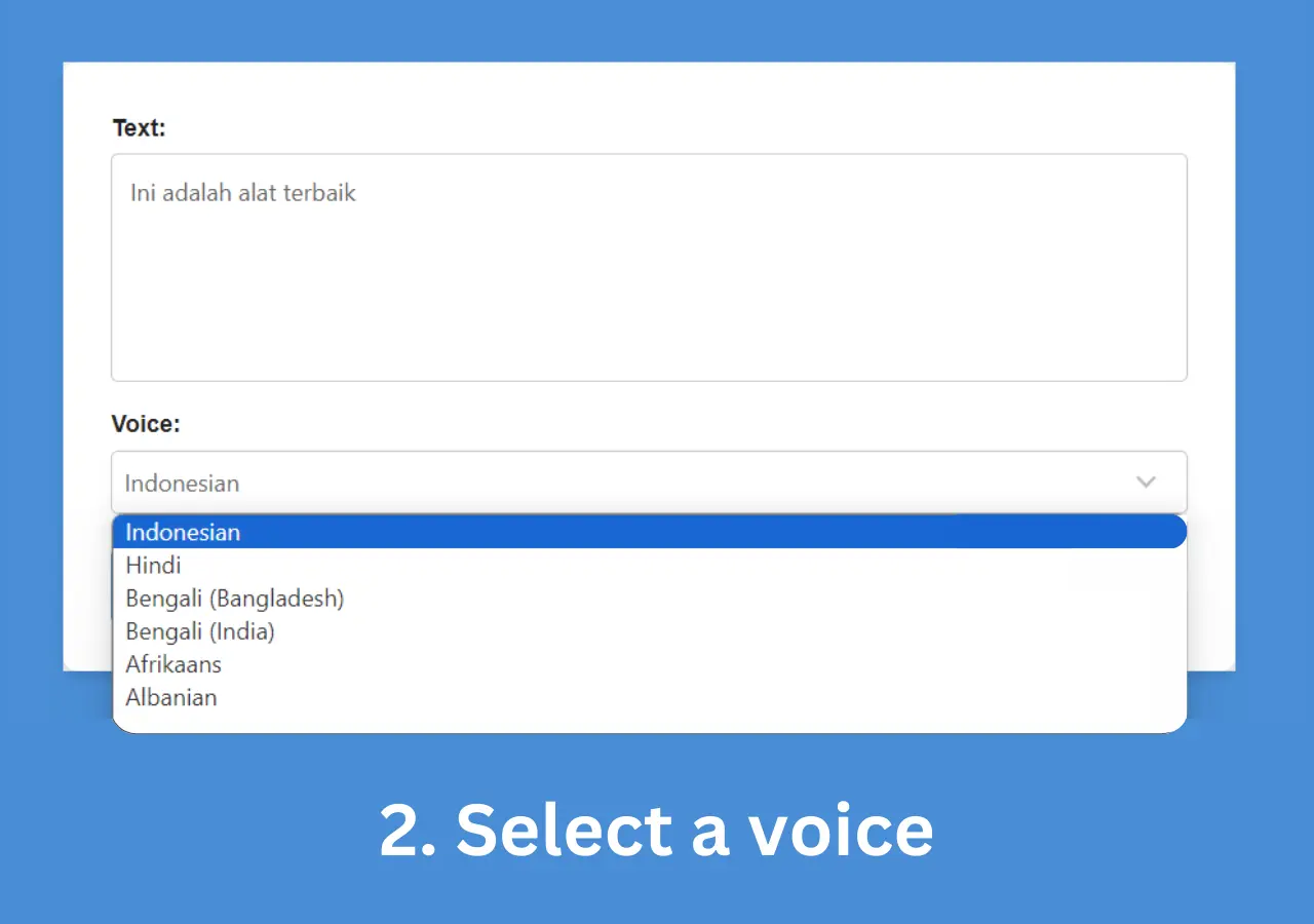 Select a voice